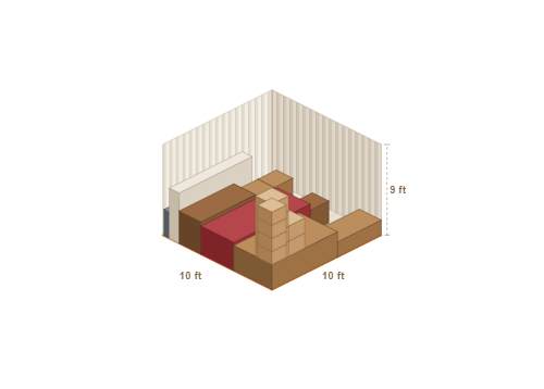 10' × 10' storage unit