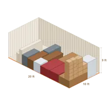 4' × 18' storage unit