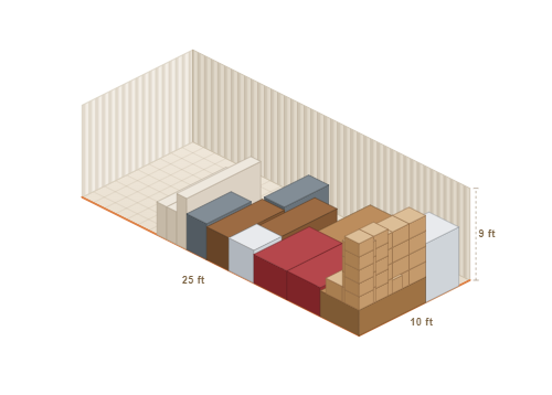 10' × 25' storage unit