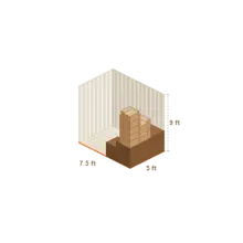 7.5' × 4' storage unit
