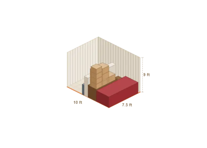 7.5' × 10' storage unit