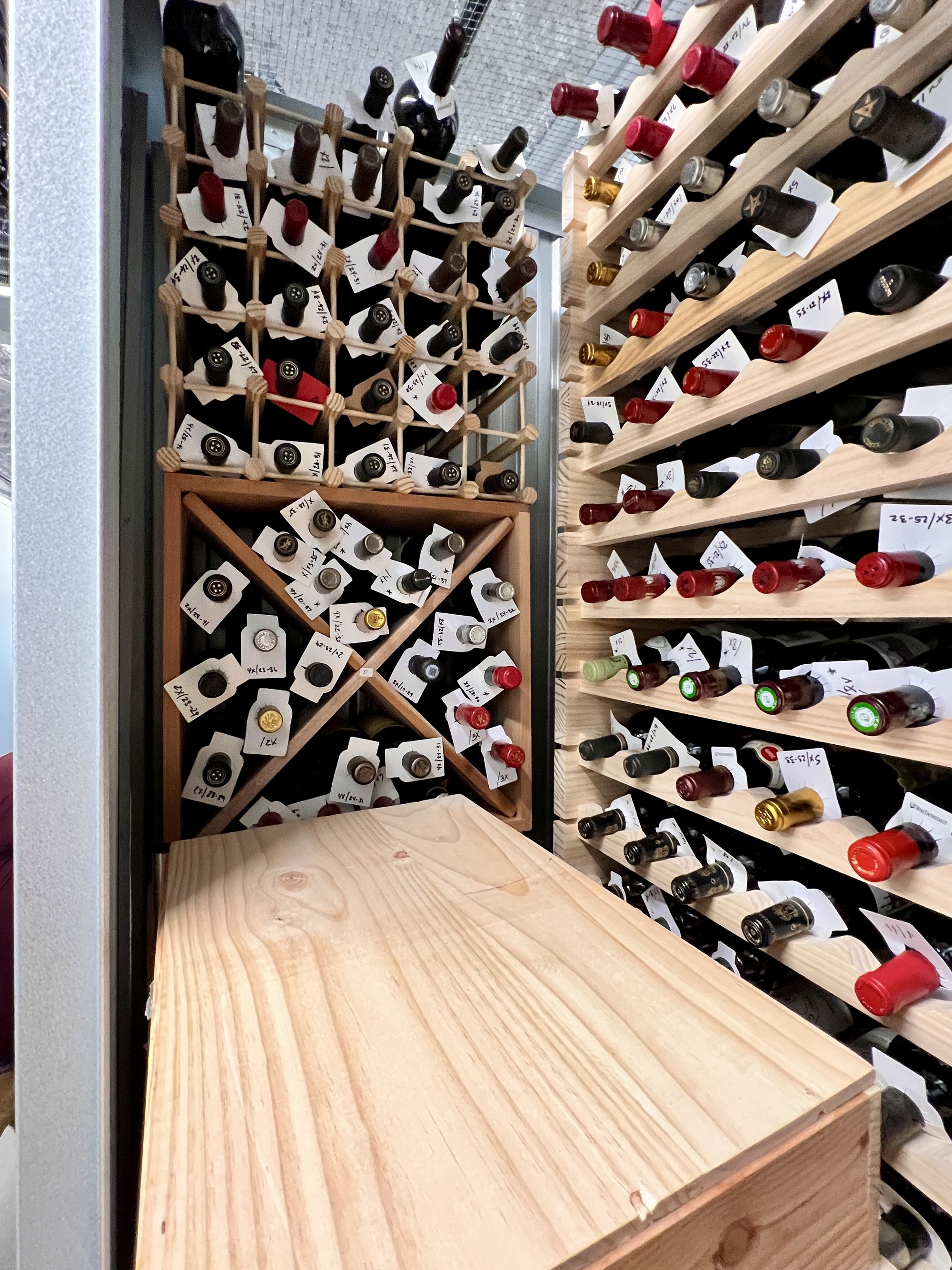 Climate-controlled wine storage vault at Big Tex Storage
