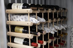 wine storage on racks